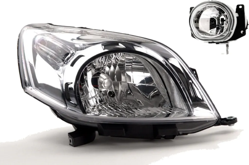 Johns, fari alogeni anteriori adatti per Citroen Nemo 02/08- H4 destra + fendinebbia. 1353197080 1618046380 1622960080 6205AY 1356651080 6206K0 5175