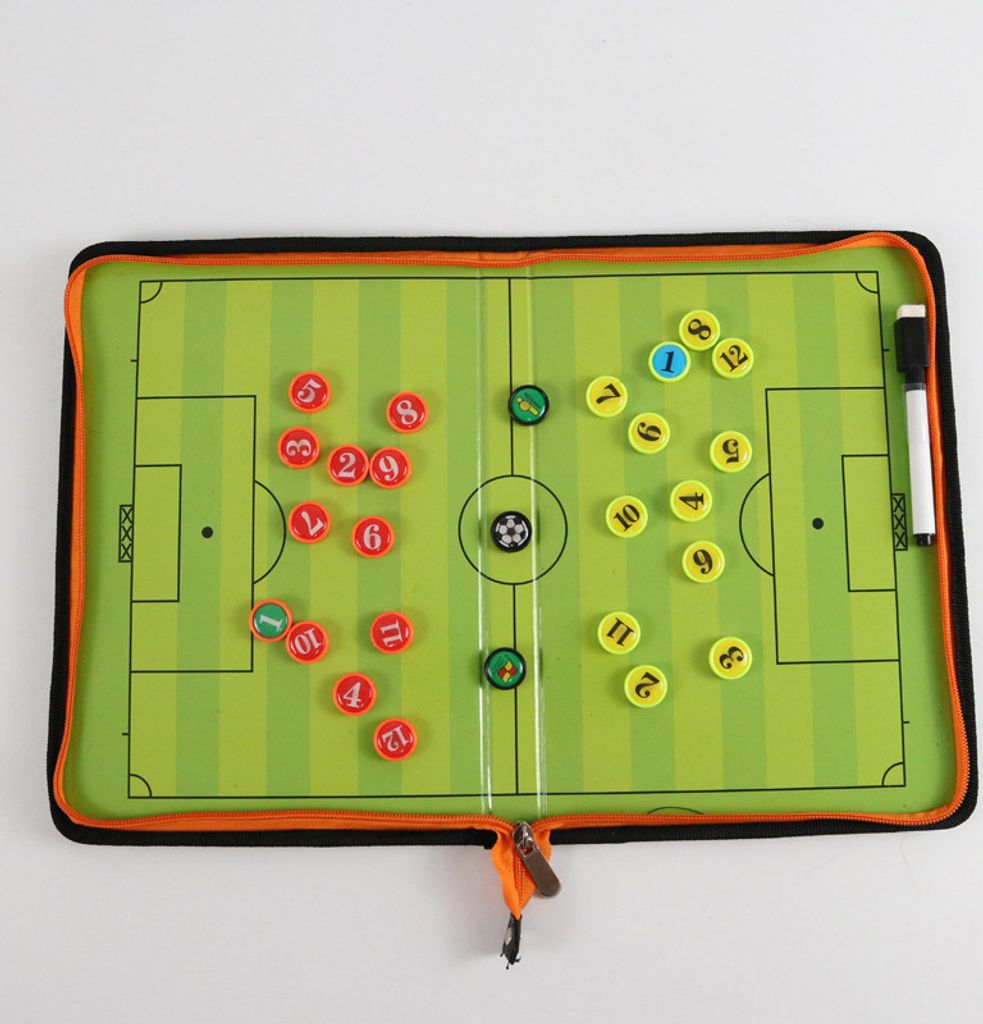 Fußball-Taktiktafel, magnetische Fußball-Taktiktafel, Coaching-Tafel mit Stiftmagneten, tragbare Strategietafel für Fußballtraining und -wettbe...