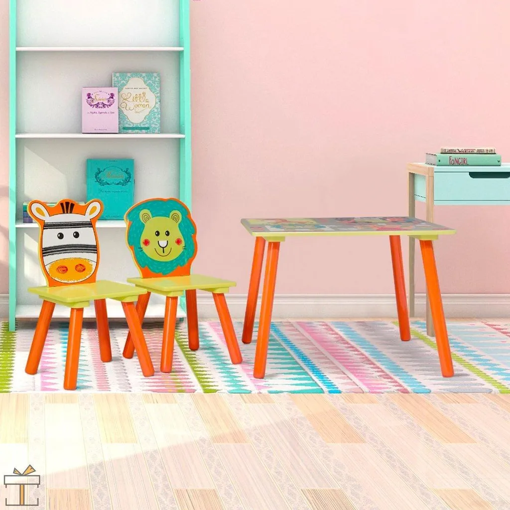 Bolt Edge Ensemble Table et 2 Chaises Enfants Imprimé Vache pour Chambre - 3