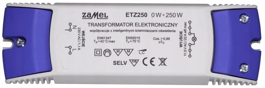 TRANSFORMÁTOR Elektronický, 230V/11,5V, 0-250W ETZ-250 Obrázek produktu 