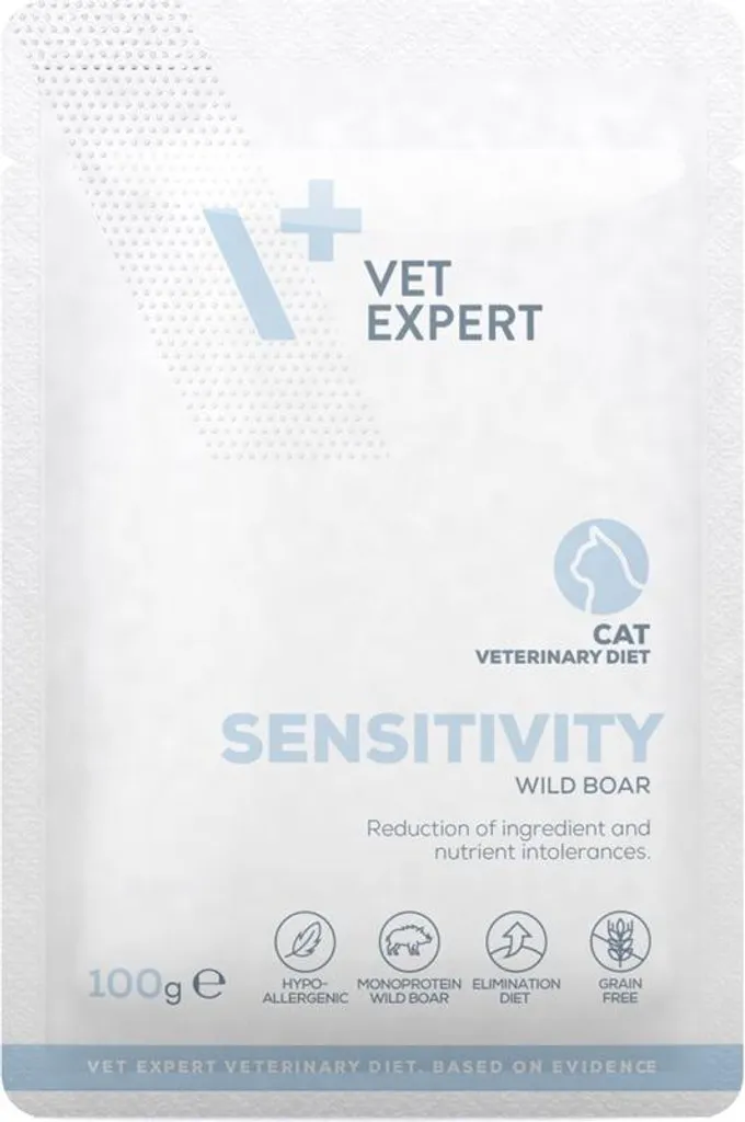 Alimentation humide pour chat VetExpert Sensitivity sachet de 100g