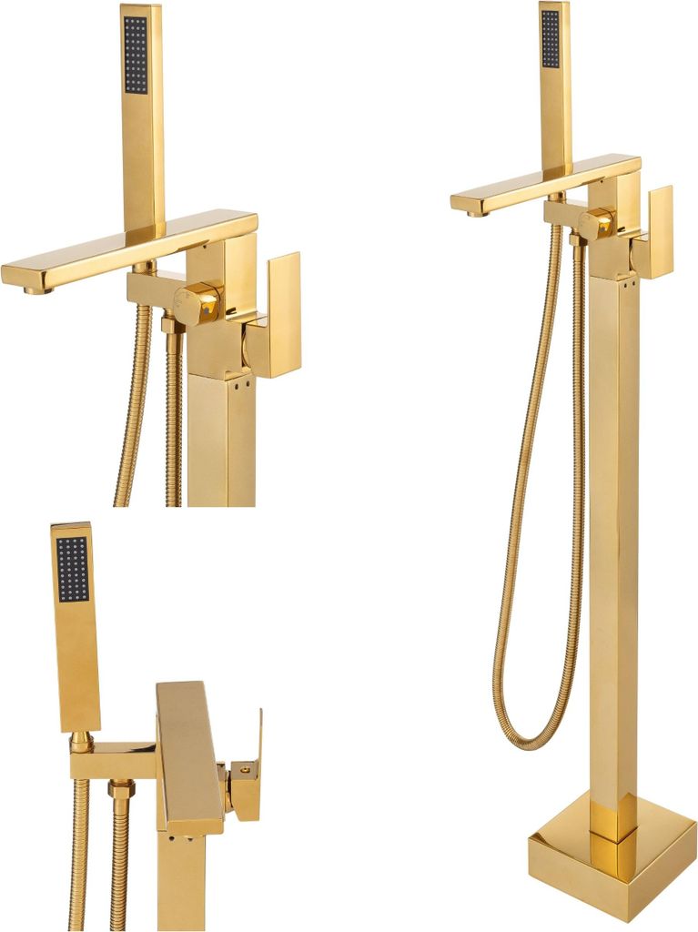 Cubo Freistehende Badewannenarmatur Gold S-1082G