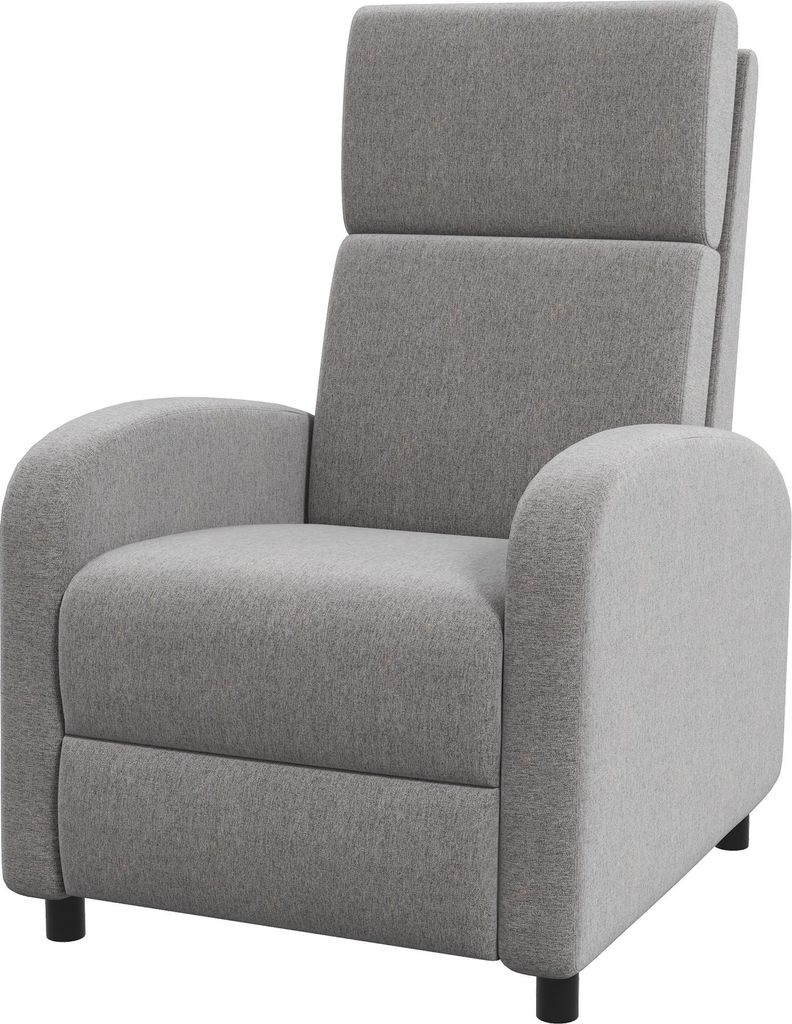 Relaxsessel Fernsehsessel, ausklappbare Fußstütze, neigbar bis zu 160°, 64 x 86 x 102 cm, Grau