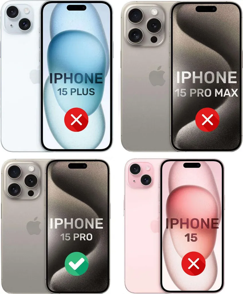 Coque MagSafe Grise iPhone 15 Pro avec Protection Écran Verre 9H - 9