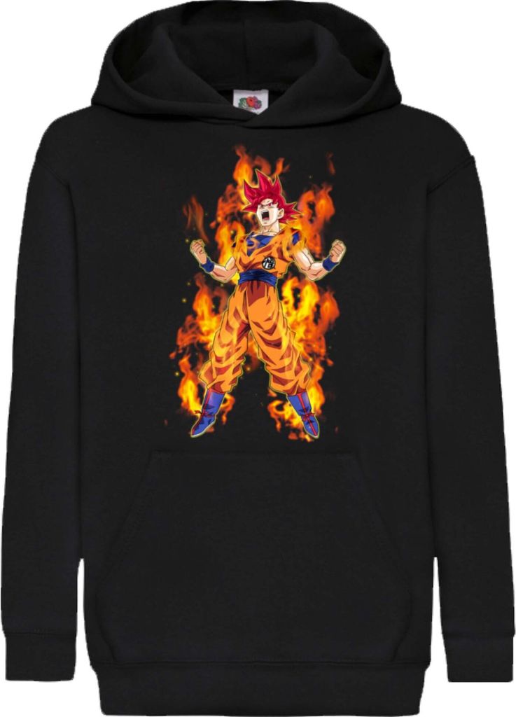 Kinder Kapuzenpullover Dragon Anime Manga Ball Z 06, 5-6 Jahr - 116 / Schwarz