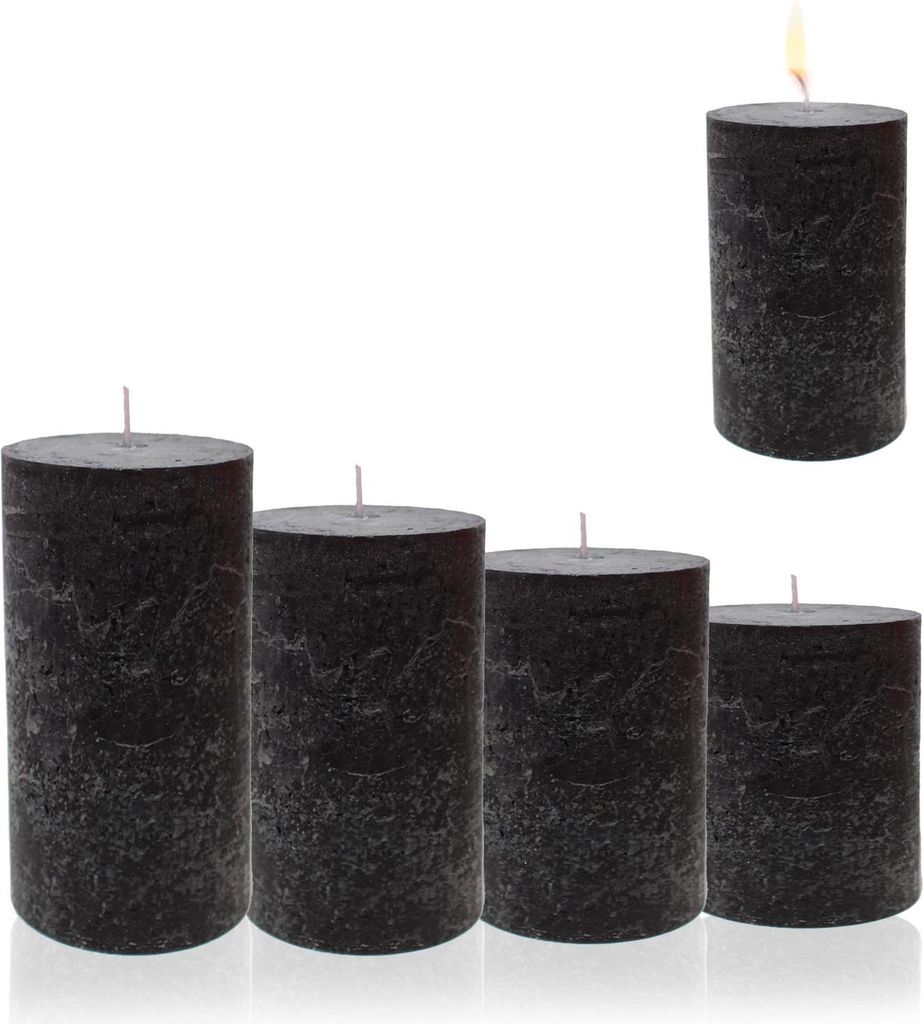 Candelo 4er Set Rustik Kerzen Ambiente Weihnachten - Produktbild 