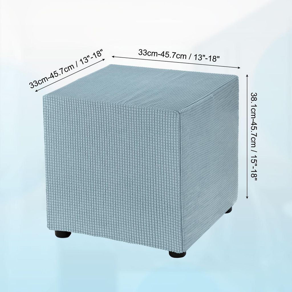Schonbezug Hockerbezug, 33*33*38cm Hohe Elastizit?t Hocker Bezugfš¹r Fu?hocker, Stretch Bezug Waschbar Abdeckung š¹berzug Hocker Protector - Hi...