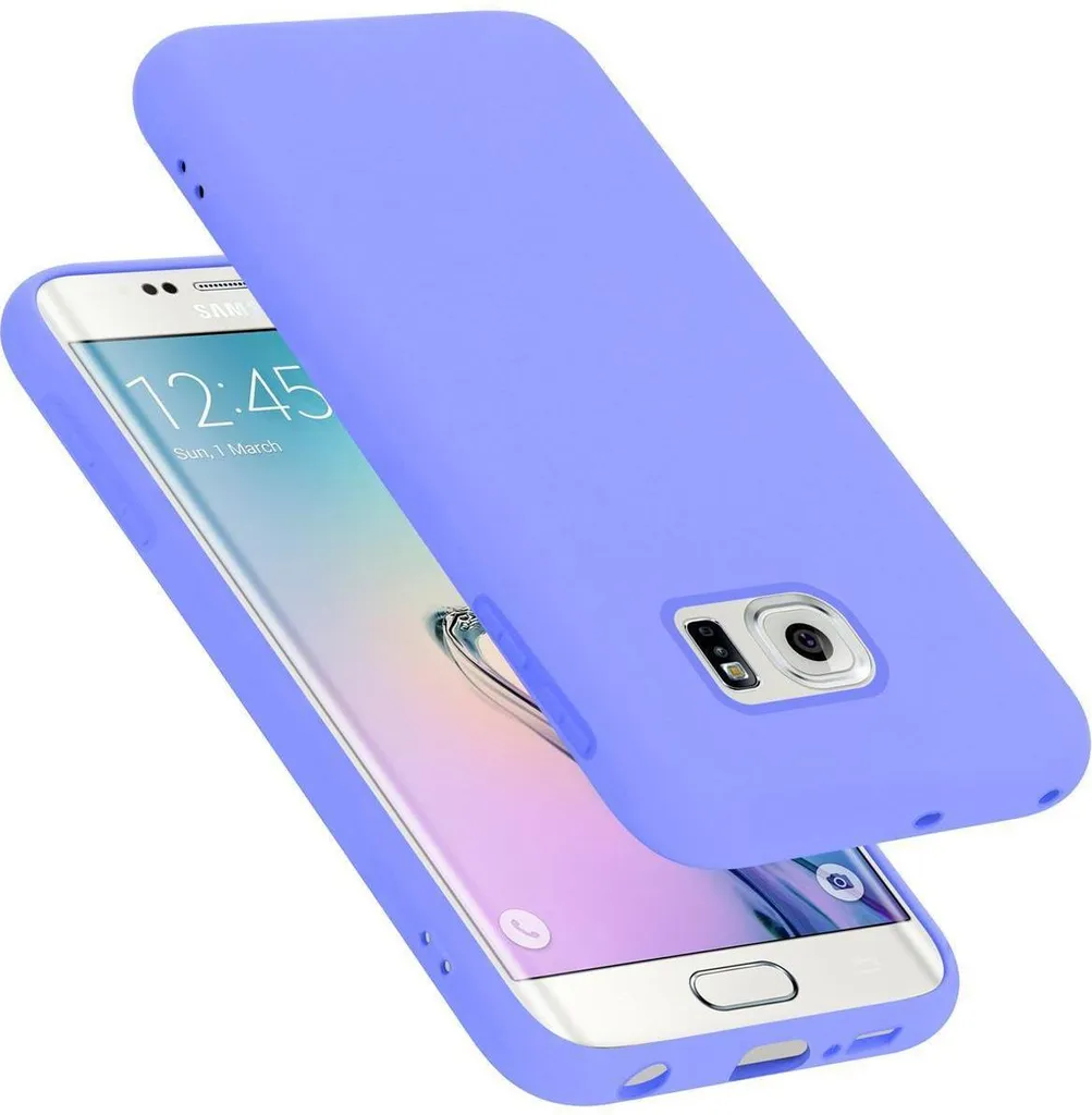 Cadorabo custodia protettiva per Samsung Galaxy S6 EDGE custodia in viola telefono cellulare Custodia Cover TPU Etui