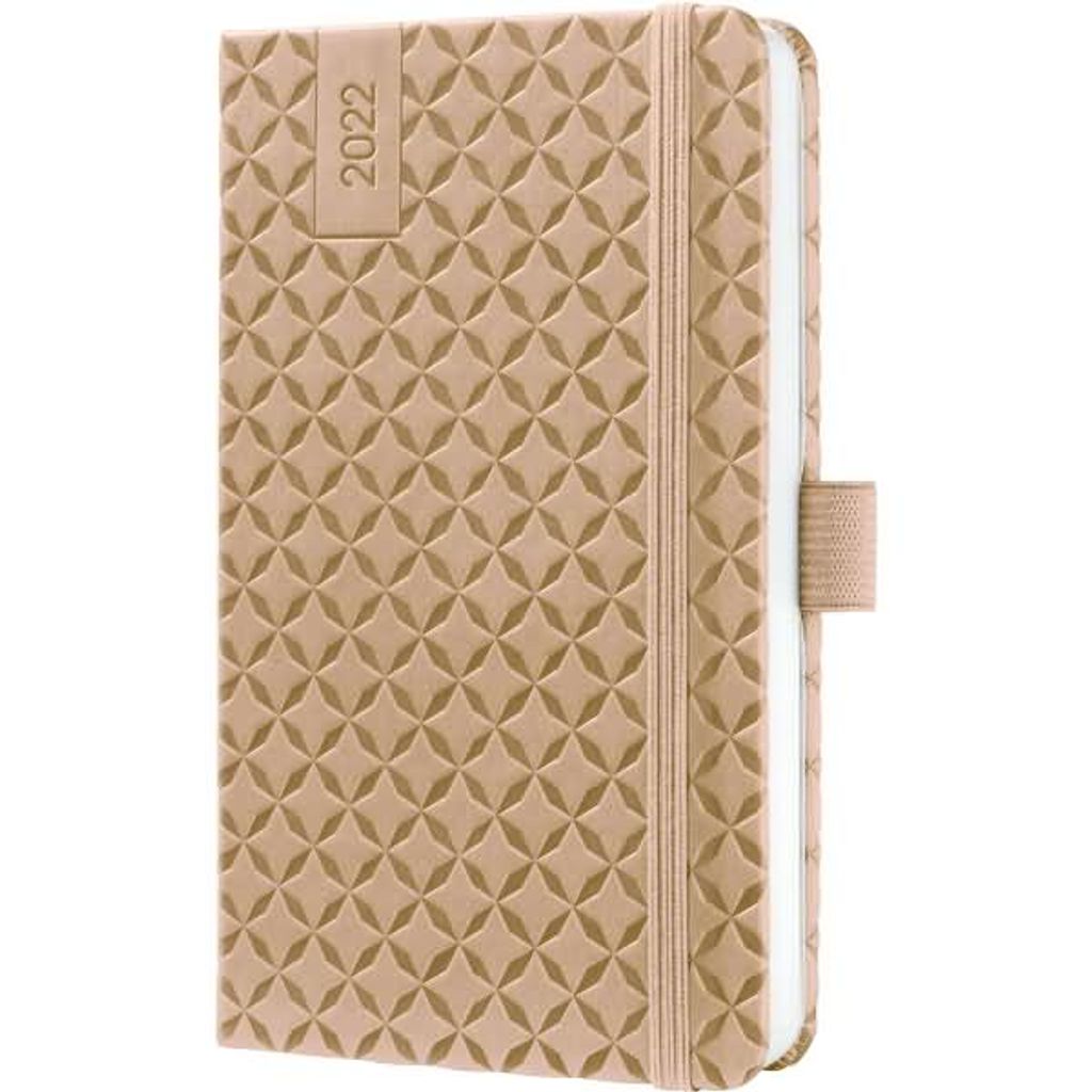 Wochenkalender Jolie 2022 Hardcover ca. A6 beige brown 174 Seiten