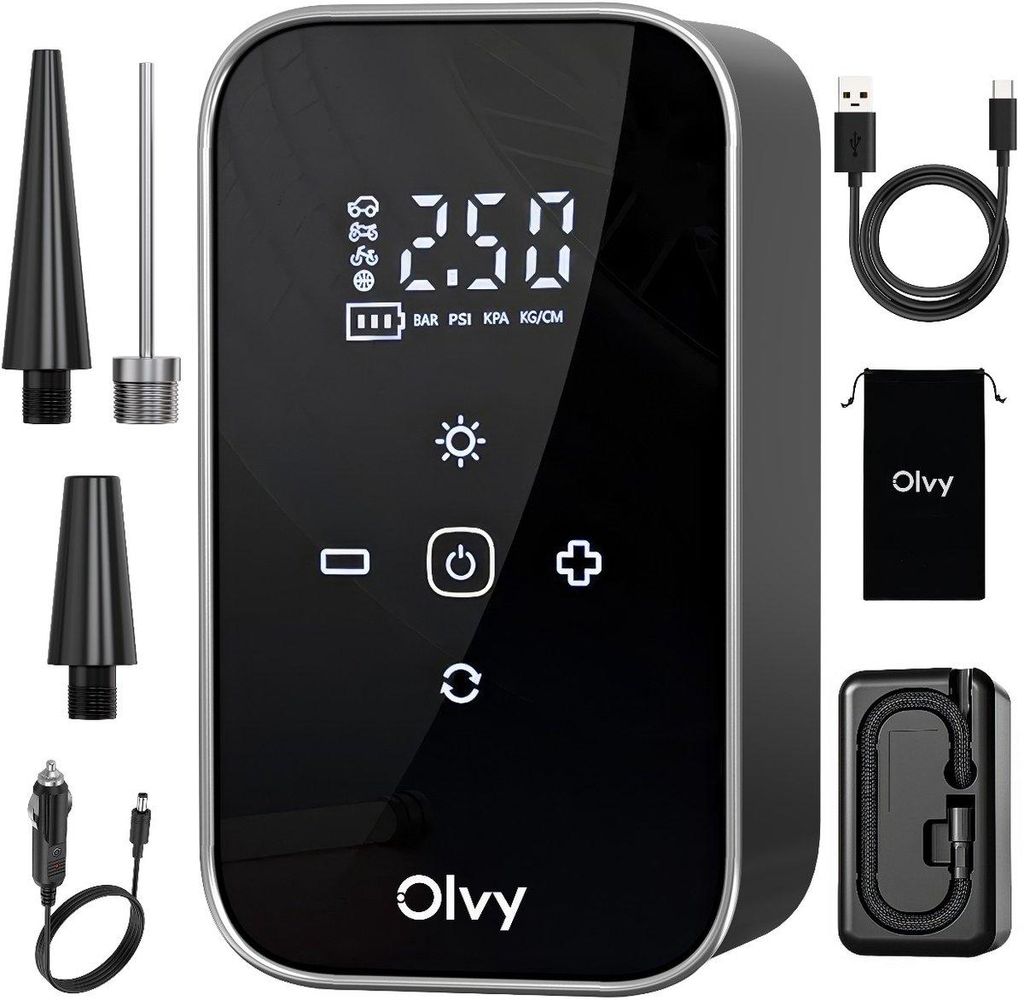 Olvy Elektryczna pompka powietrza z power bankiem 6000 mAh Zdjęcie produktu 