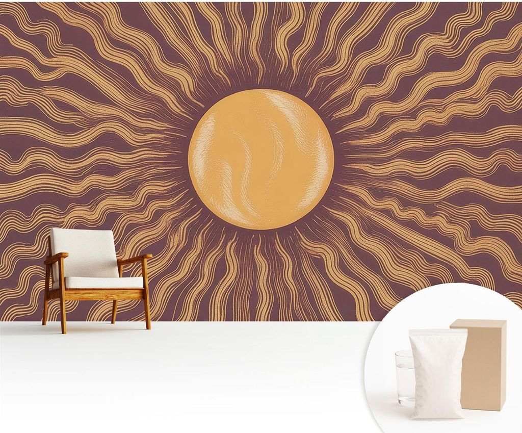 Fototapete - 416x254 cm - Tapete - Wandtapete - Wandbilder - Dekofolie - Tapete Folie - Wand - Dekoration - Wohnzimmer - Sonnenstrahlen