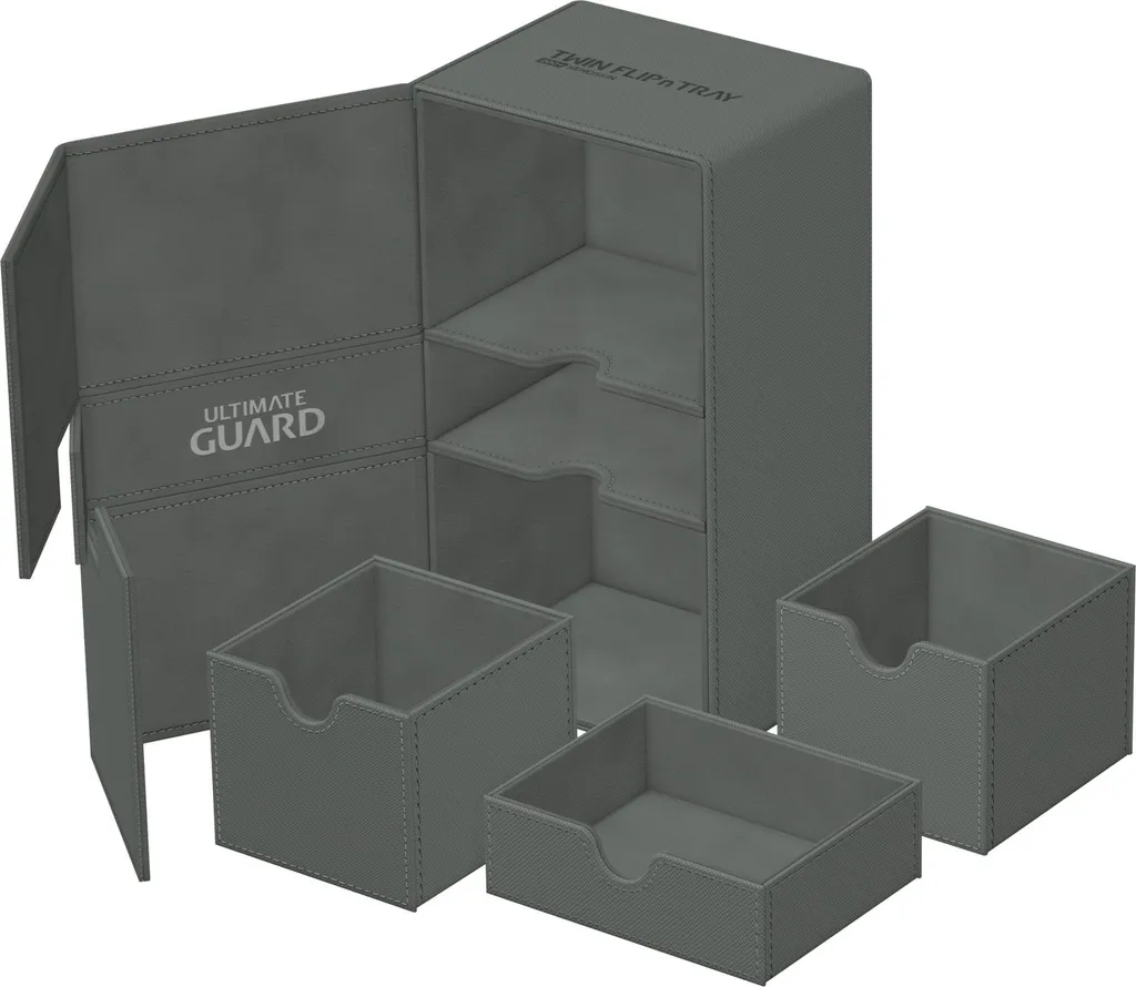 Boîte de rangement double pour cartes Ultimate Guard Xenoskin gris - 5