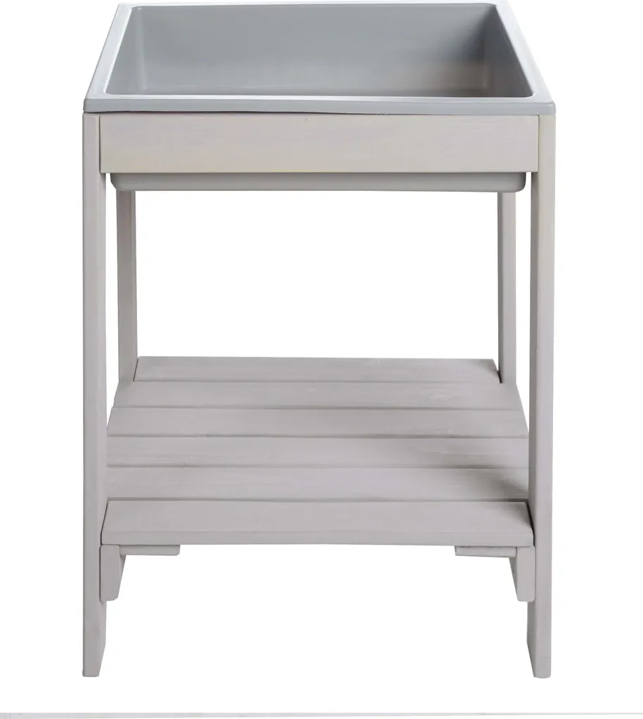 Table de Jeux Tiny en Bois Massif Gris pour Sable et Eau Extérieur - 4