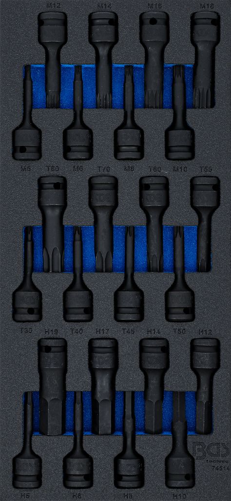 BGS technic Tool Tray 1/3: Impact Bit Socket Set, 2990 mm, 408 mm, 2,99 kg