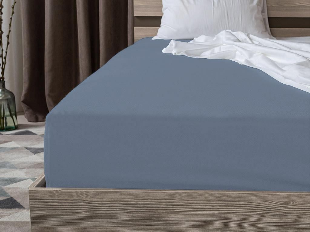 Jersey prestieradlo tmavo modré 90 x 200 cm Obrázok produktu 