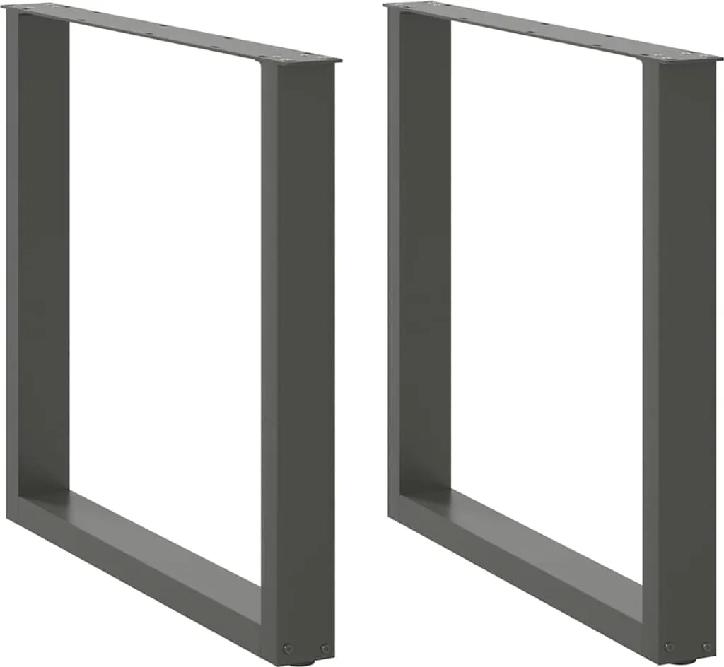 Coppia Gambe Tavolo a U Acciaio 80x73 cm Antracite - Prezzo e Qualità