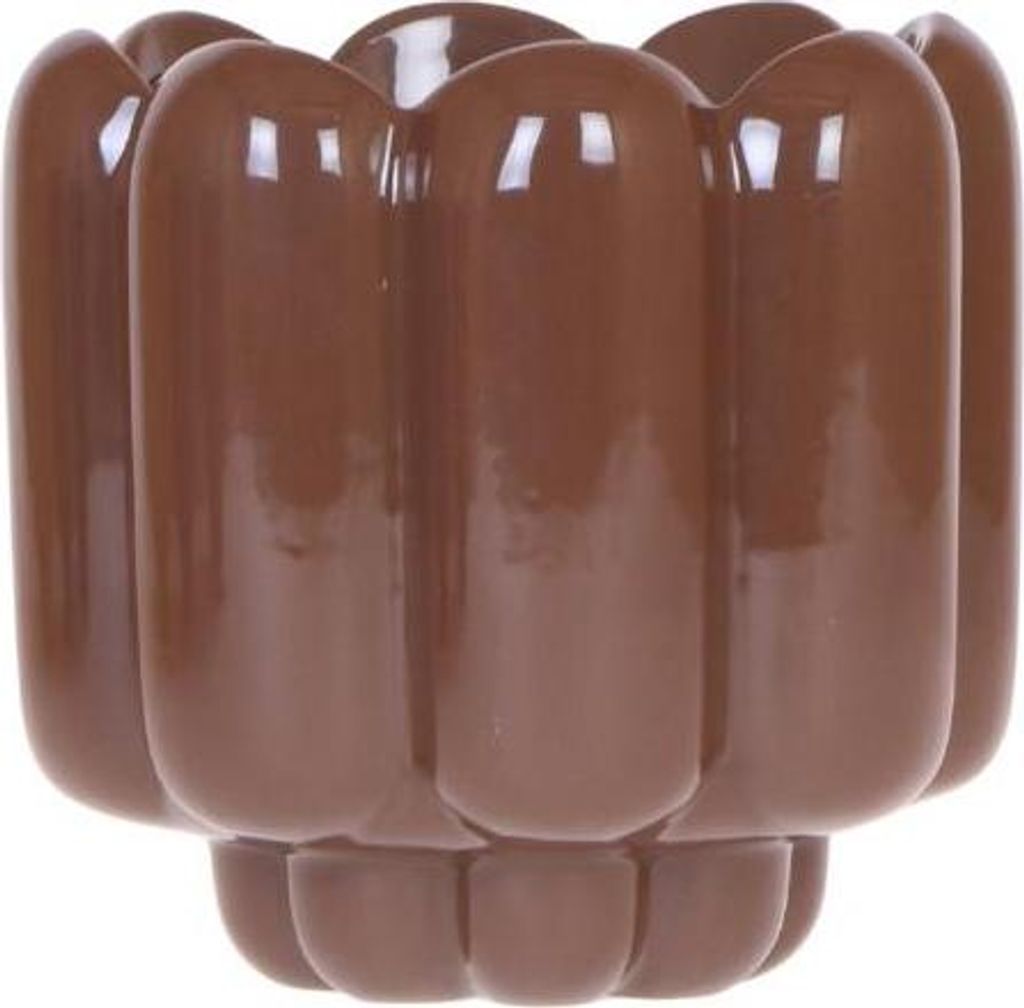 Kolibri Home | Retro Shine Übertopf - Brown - Ø12cm