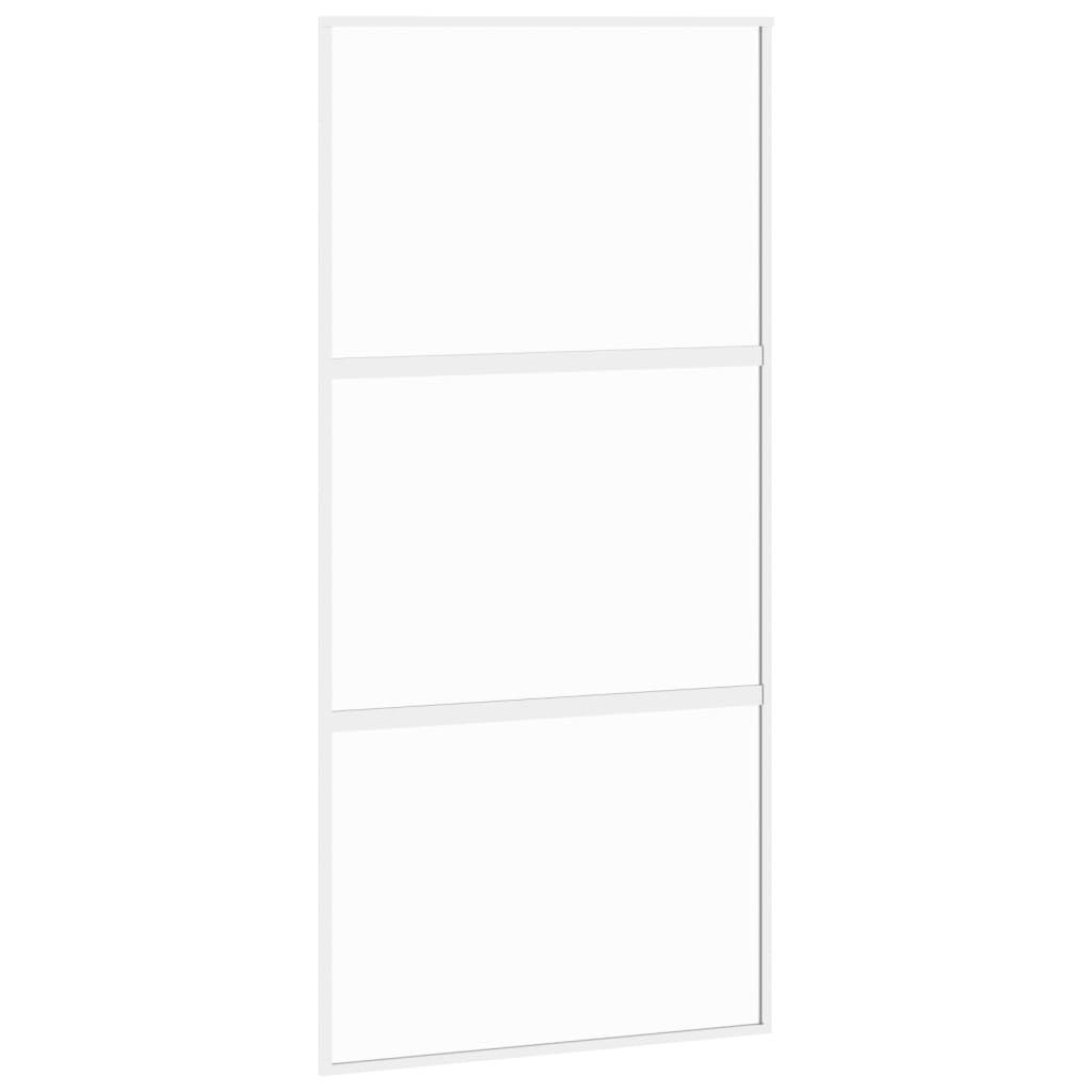 vidaXL Posuvné dveře bílé 102,5x205 cm tvrzené sklo a Obrázek produktu 