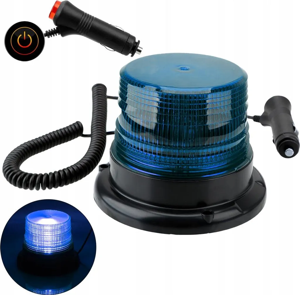 Lampe de rôtissage LED bleu 12V-80V avec interrupteur et base aimantée