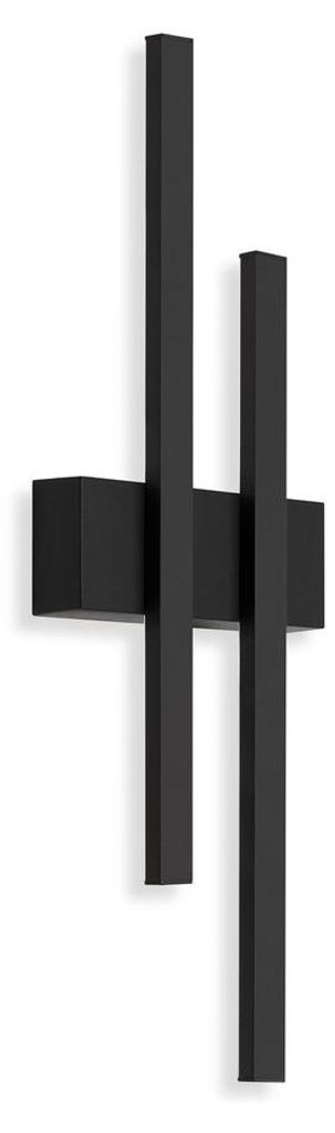 Applique da esterno a LED a 2 luci IP44 4 W nero Immagine del prodotto 