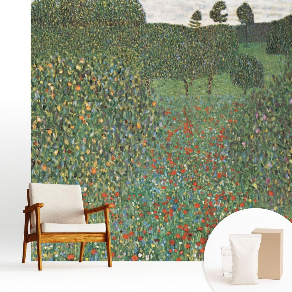 Fototapete - 250x250 cm - Tapete - Wandtapete - Wandbilder - Dekofolie - Tapete Folie - Wand - Dekoration - Wohnzimmer - Blumenwiese