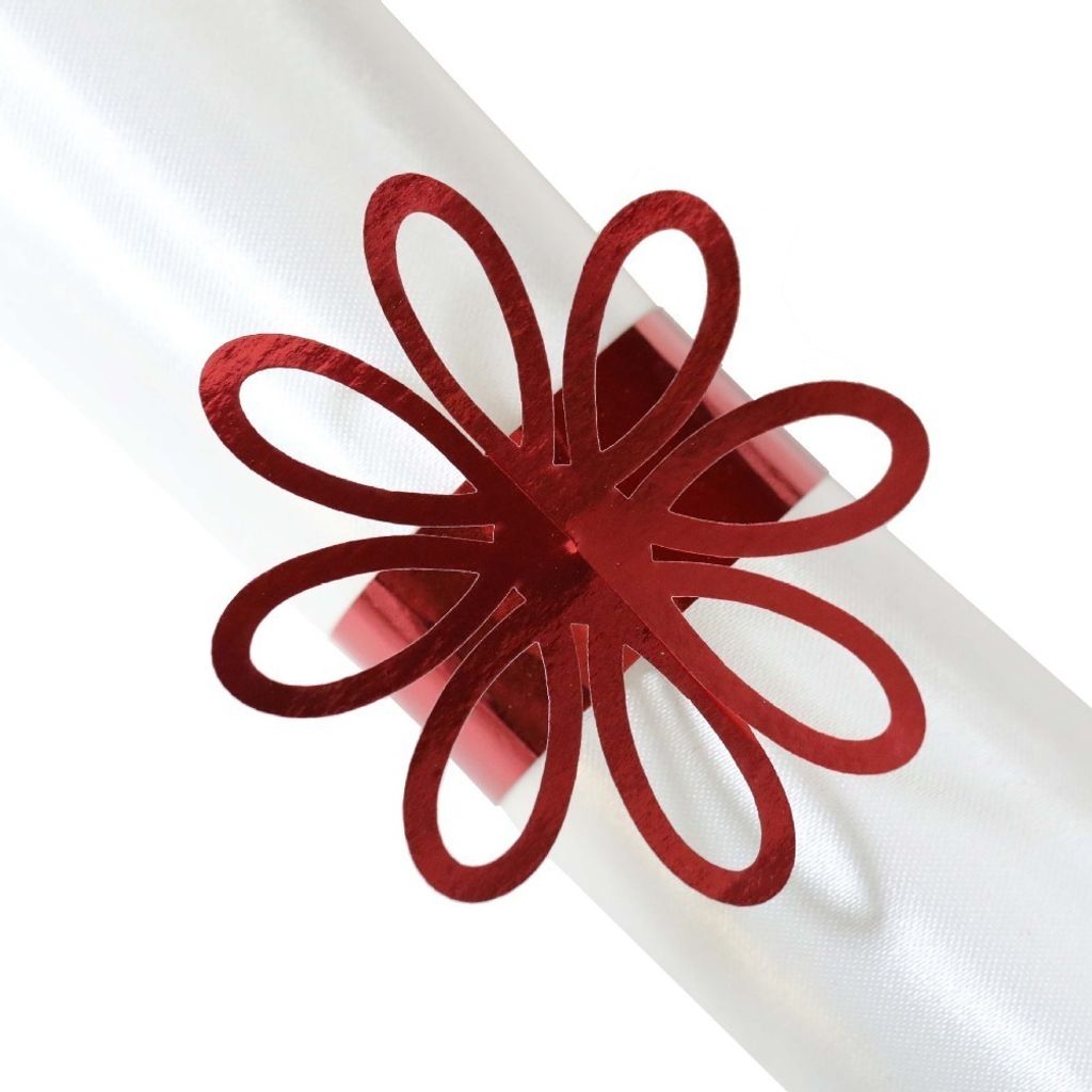 50Pcs Laser Cut Blume Form Einweg-Papier Serviettenringe, Serviettenhalter Für Hochzeit Party Abendessen Tischdekoration