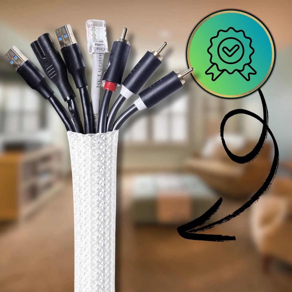 Kryt kabelu, 2 m, bílý, na kabely a vodiče, organizér Obrázek produktu 3