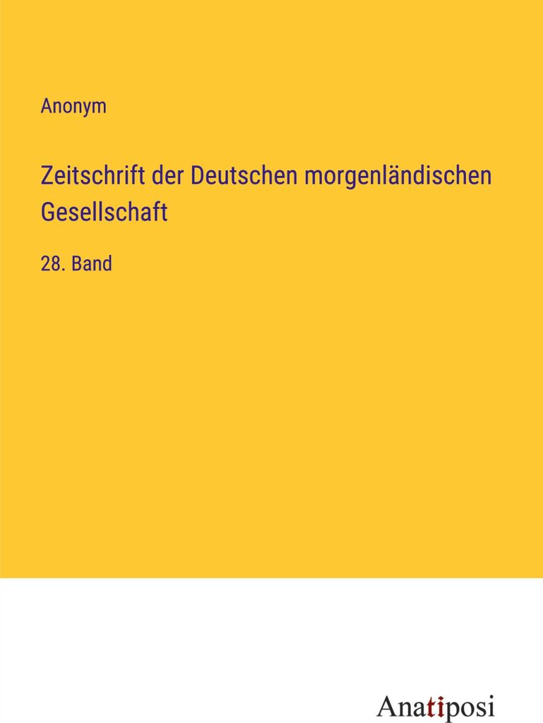 Zeitschrift der Deutschen morgenländischen Gesellschaft