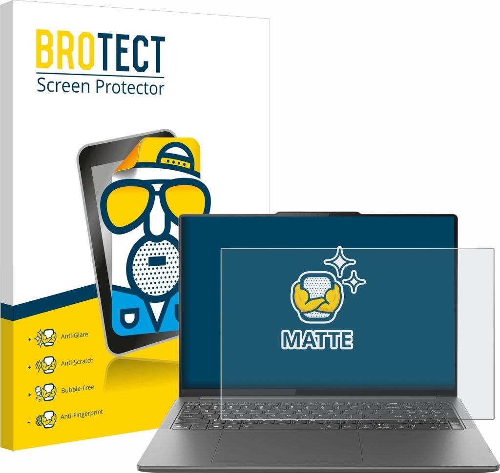 BROTECT Schutzfolie für Lenovo Yoga Pro 9i Gen 9 16" Non-Touch Displayschutz Displayschutzfolie Folie Matt Entspiegelungsfolie