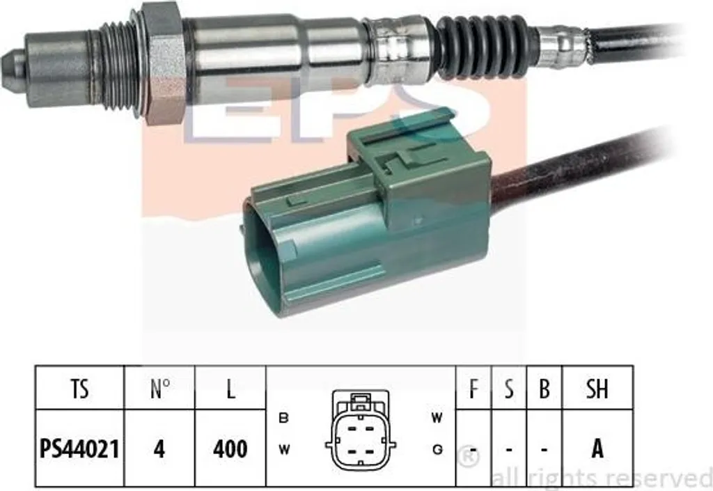 Capteur d'Oxygène Sonde Lambda Plane EPS pour Nissan Micra III K12 400 mm