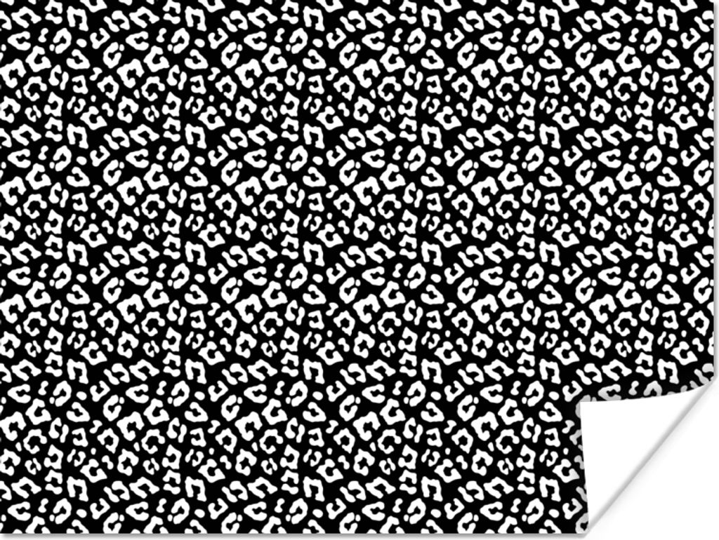 MuchoWow Poster Tiermuster - Schwarz - Weiß - Abstrakt 120x90 cm - Wandbild