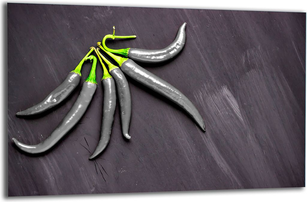 Herdabdeckplatte Glaskeramikkochfeld-Abdeckung Spritzschutz Glas 80x52 Chili