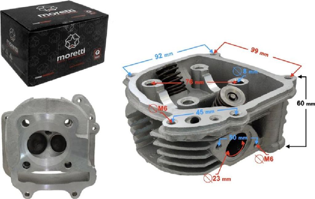 Moretti Zylinderkopf für 4T 150cc 152QMJ Roller