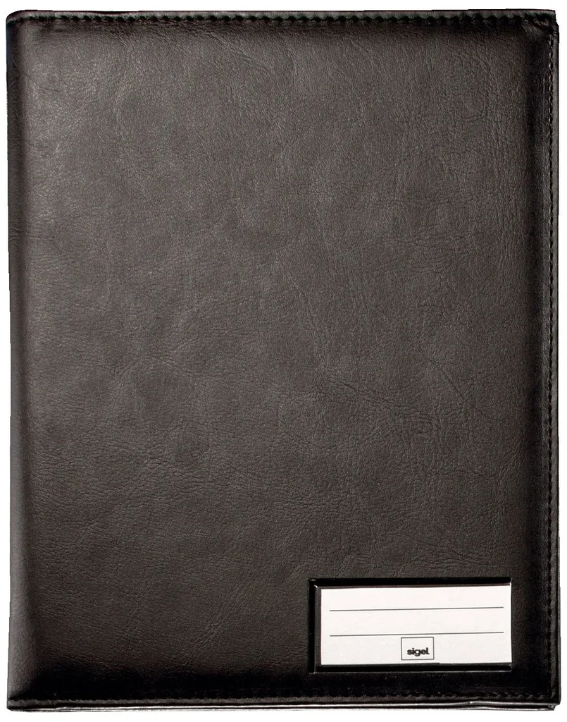 Couverture pour livrets SIGEL EF510 en cuir synthétique noir mat format A5