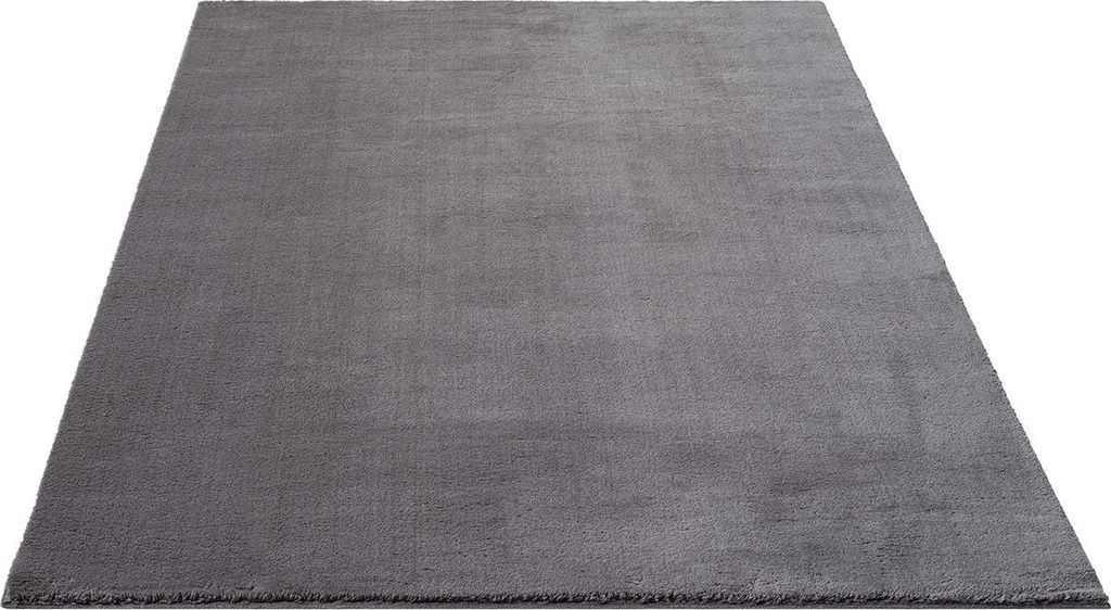 FLOORNOVO Hochflor Teppich Grau einfarbig - 200 x 140 cm - Besonders Weicher Teppich Wohnzimmer & Badezimmerteppich - Pflegeleicht - vielseitig ein...