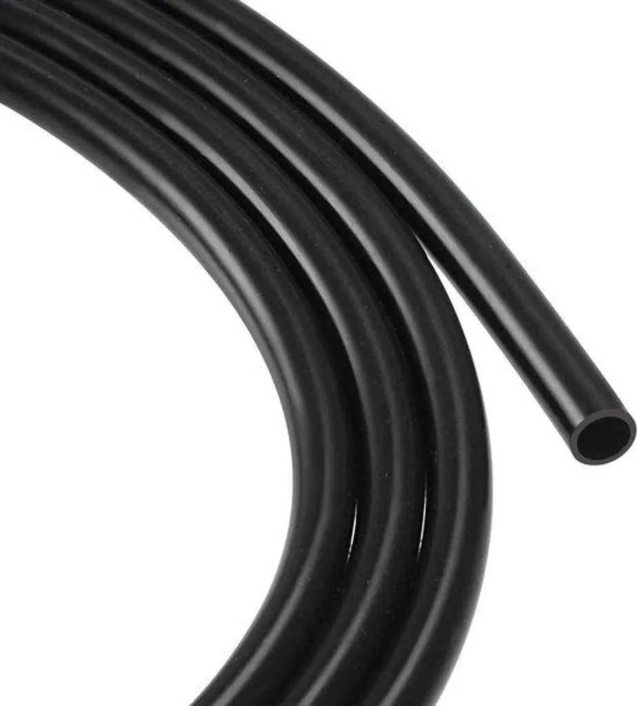 Tuyau en silicone noir 5mm x 6mm flexible de 2m pour eau et air chaud