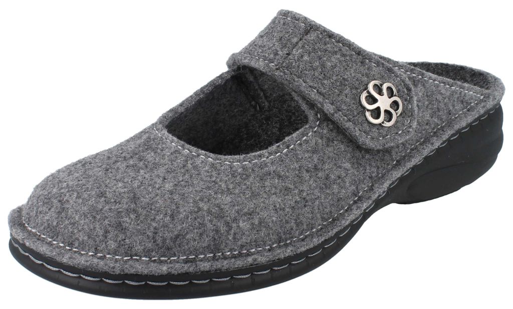 FINN COMFORT Brig Damen Hausschuhe grau Wollfilz - Größe: Produktbild 