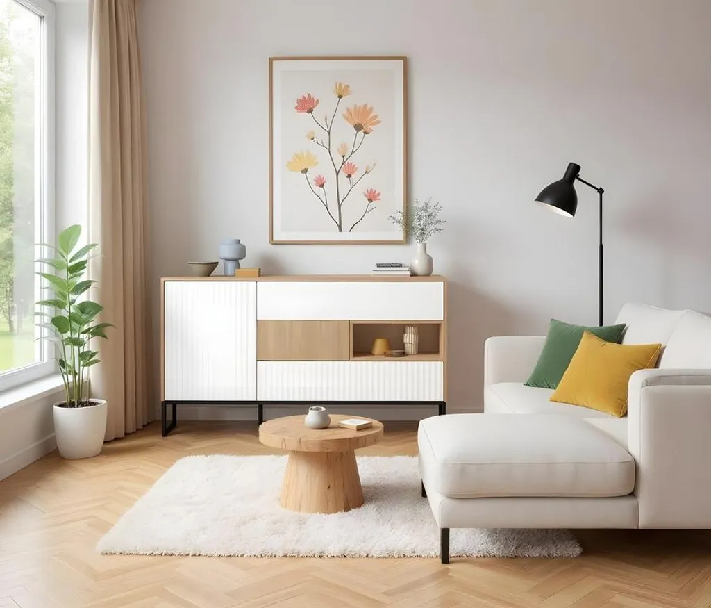 Meuble de rangement Commode Hati avec 4 tiroirs pour le salon