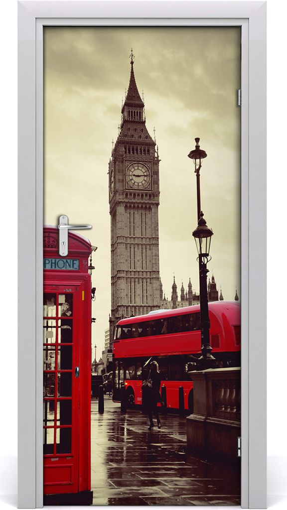 Tulup Türaufkleber 85x205 cm Dekorative Aufkleber Selbstklebend Wasserdichte Tapete Abnehmbar Schlafzimmer Wohnzimmer Wohnkultur - Big Ben