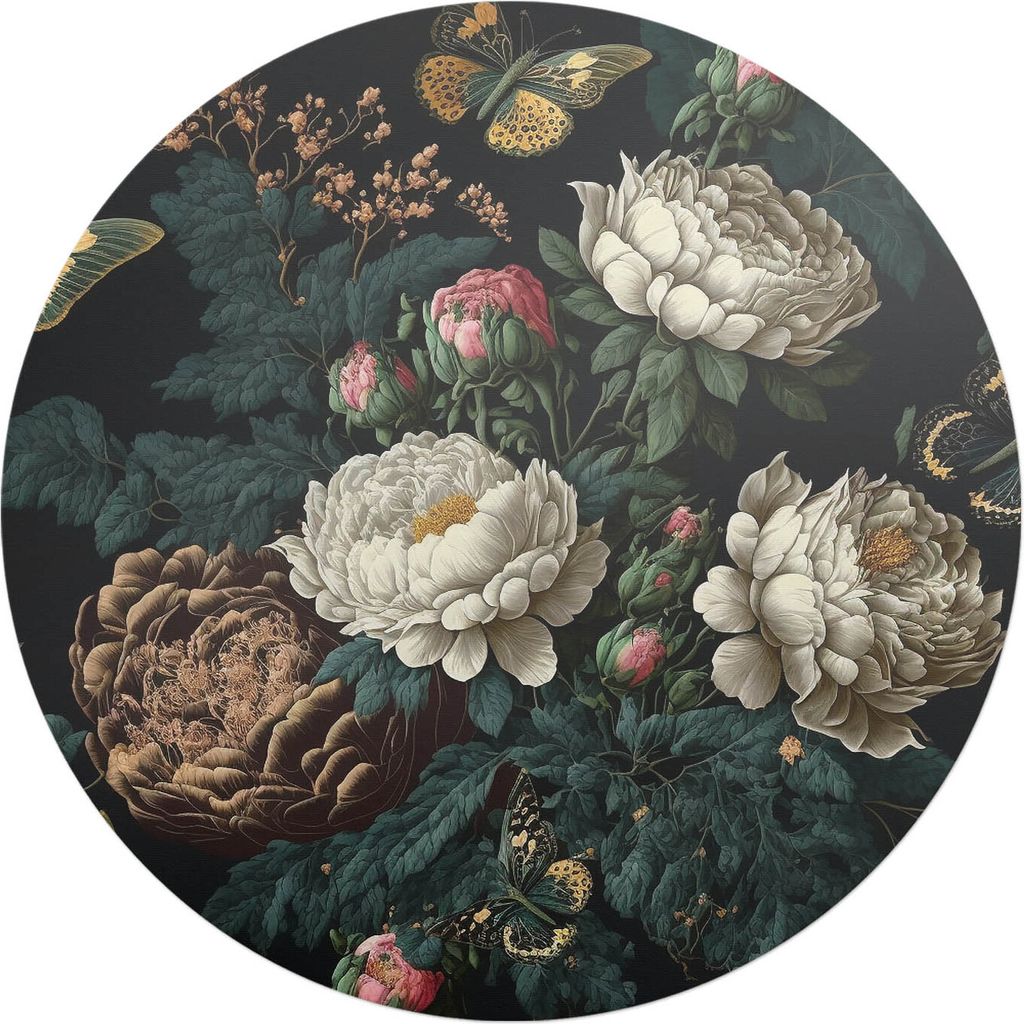 Blumen und Schmetterlinge – Bodenschutzmatte – Stuhlunterlage – Bürostuhlmatte – Rutschfeste Bodenmatte – Schutzmatte für Hartboden –...