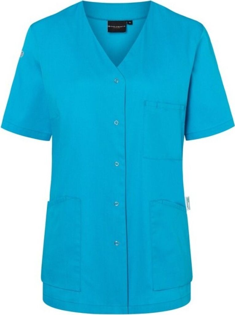 KARLOWSKY Damen Kasack ESSENTIAL Kurzarm V-Neck Modern-Fit Produktbild 