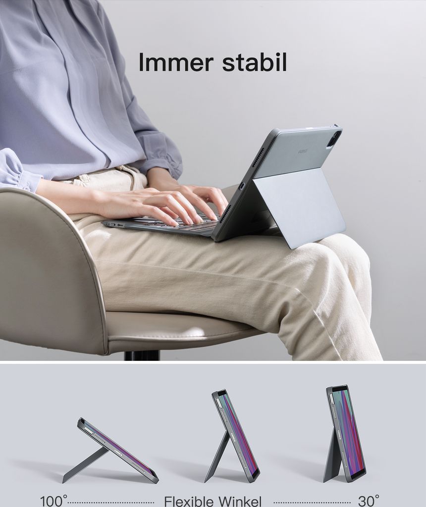 Inateck KB04111_GRAY, Klávesnica, Apple, iPad Air 11, Šedá, Obrázok produktu 
