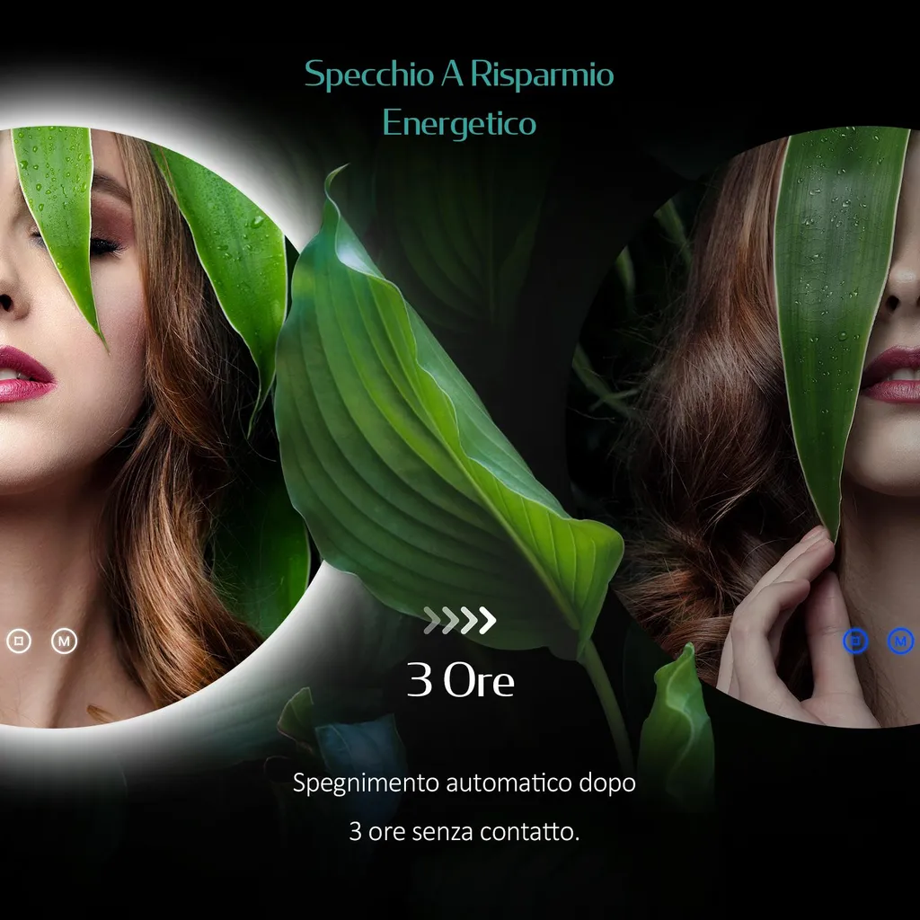 Specchio Smart LED EMKE 70cm | Touch Dimmable & Memory Function - 5