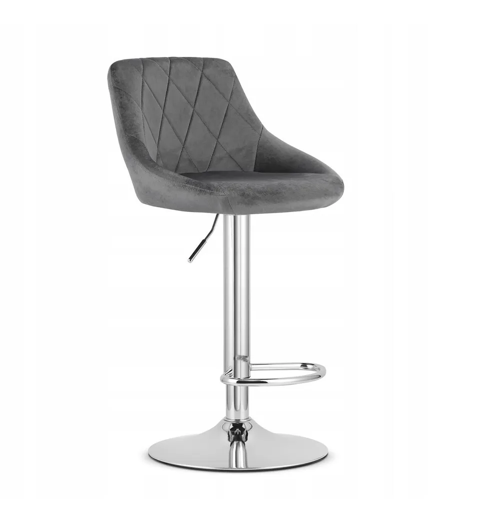 Chaise pivotante rembourrée grise : fini le mal de dos à table ou en cuisine
