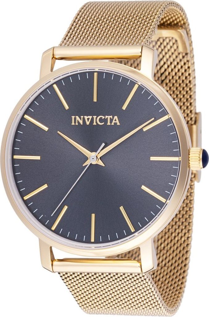 Invicta Angel 48845 Damen uhr - Wasserdicht - Analog - Quarzuhrwerk - Edelstahl mit grauen zifferblat - 38mm