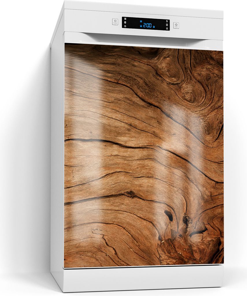 DEQORI Magnetmatte Spülmaschine Standard 60x80 cm 'Detaillierte Holzmaserung' Magnetfolie