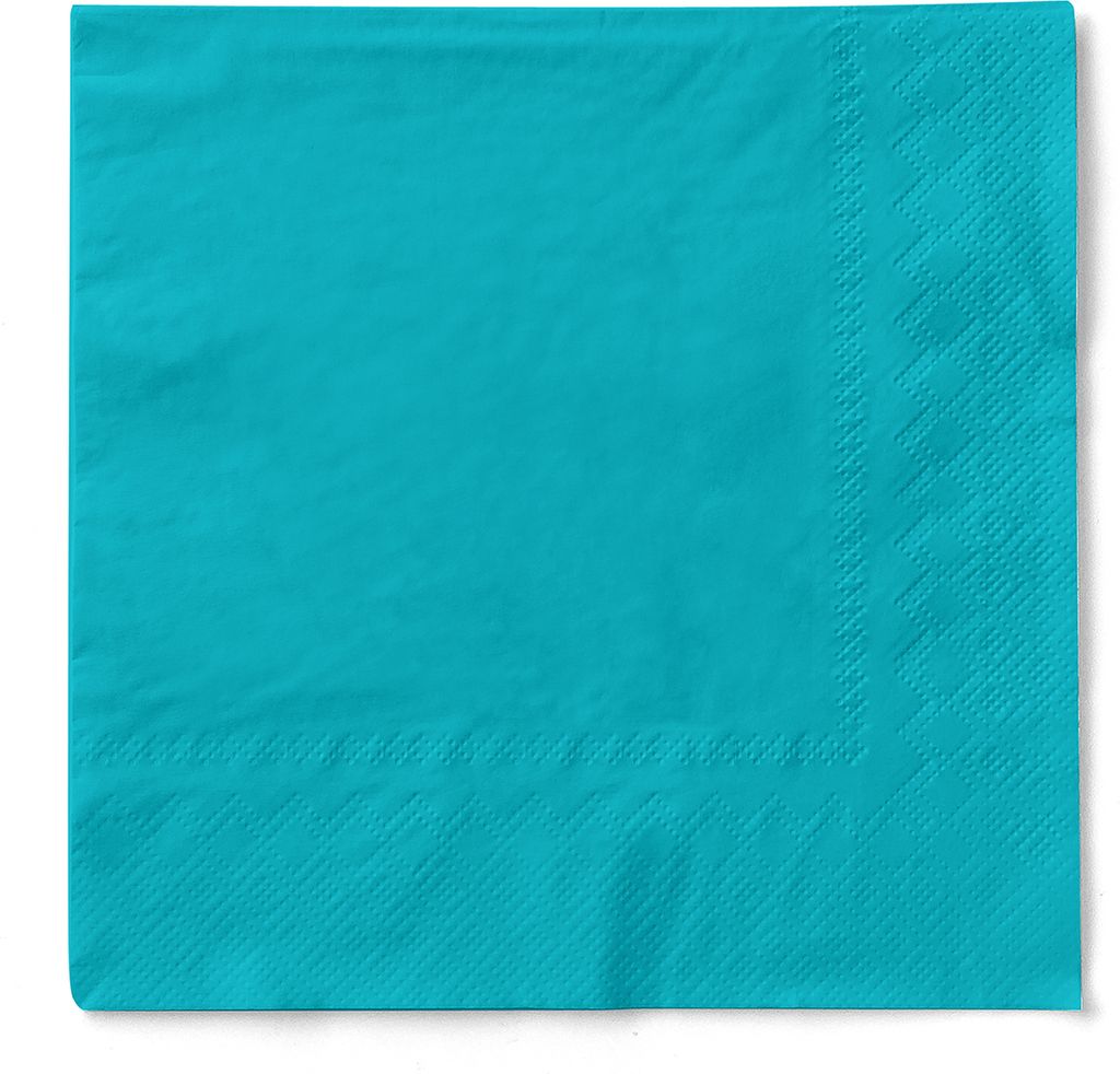 Sovie HOME Serviette Aquablau aus Tissue 33 x 33 cm, Produktbild 