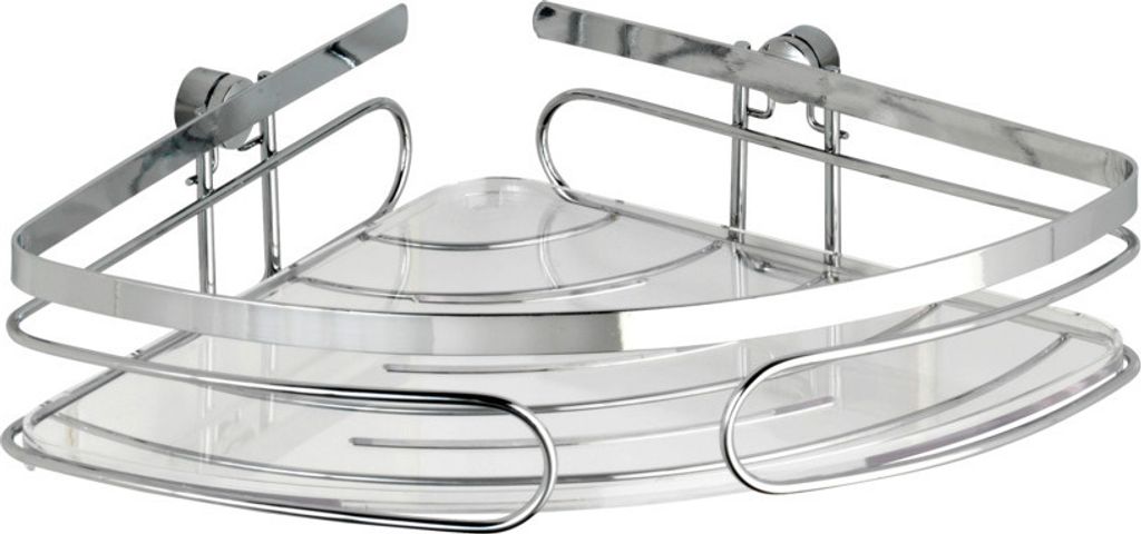 WENKO Premium Eckablage Dusch Ablage Regal Eckregal Badregal Duschkorb Edelstahl