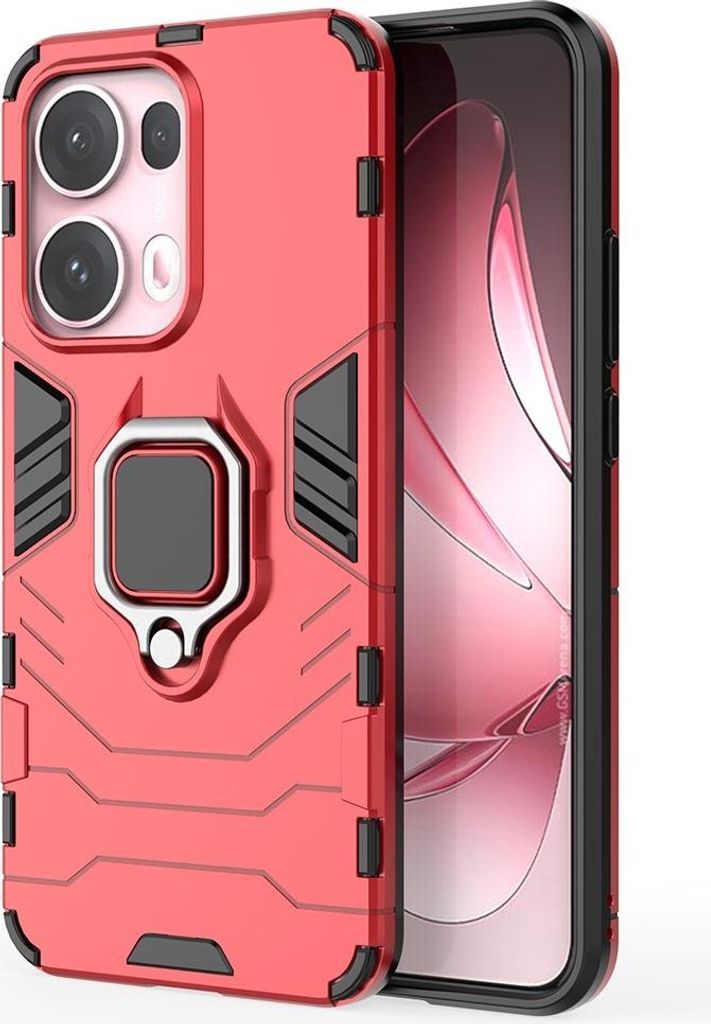 OPPO Reno13 Pro 5G Hülle - Coverup Ring Ständer Back Cover - Rot