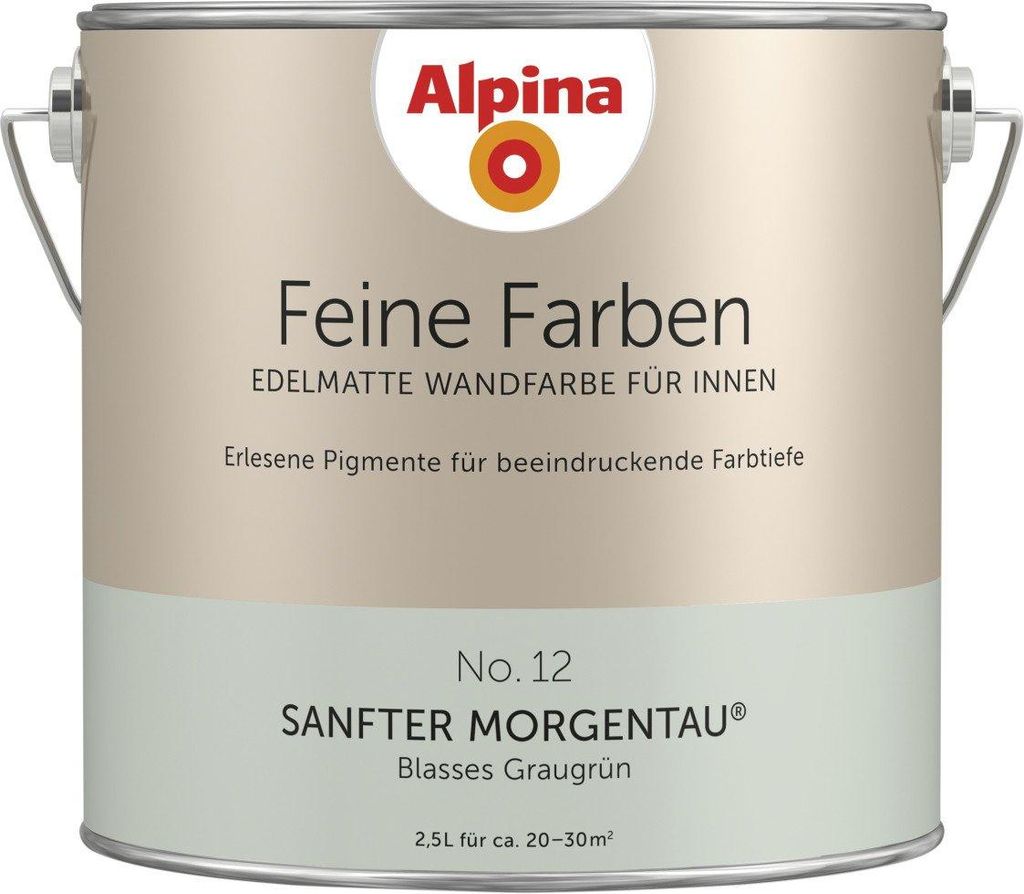 Alpina Feine Farben Wandfarbe No. 12 Sanfter Morgentau - Produktbild 